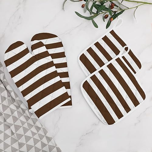 Protect Your Hands - Curdesi 4PCS Oven Mitts Set - Heat-Resistant