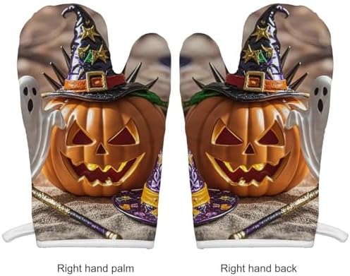 EKYOSHCZ Halloween Witch Hat Oven Mitts Set of 2
