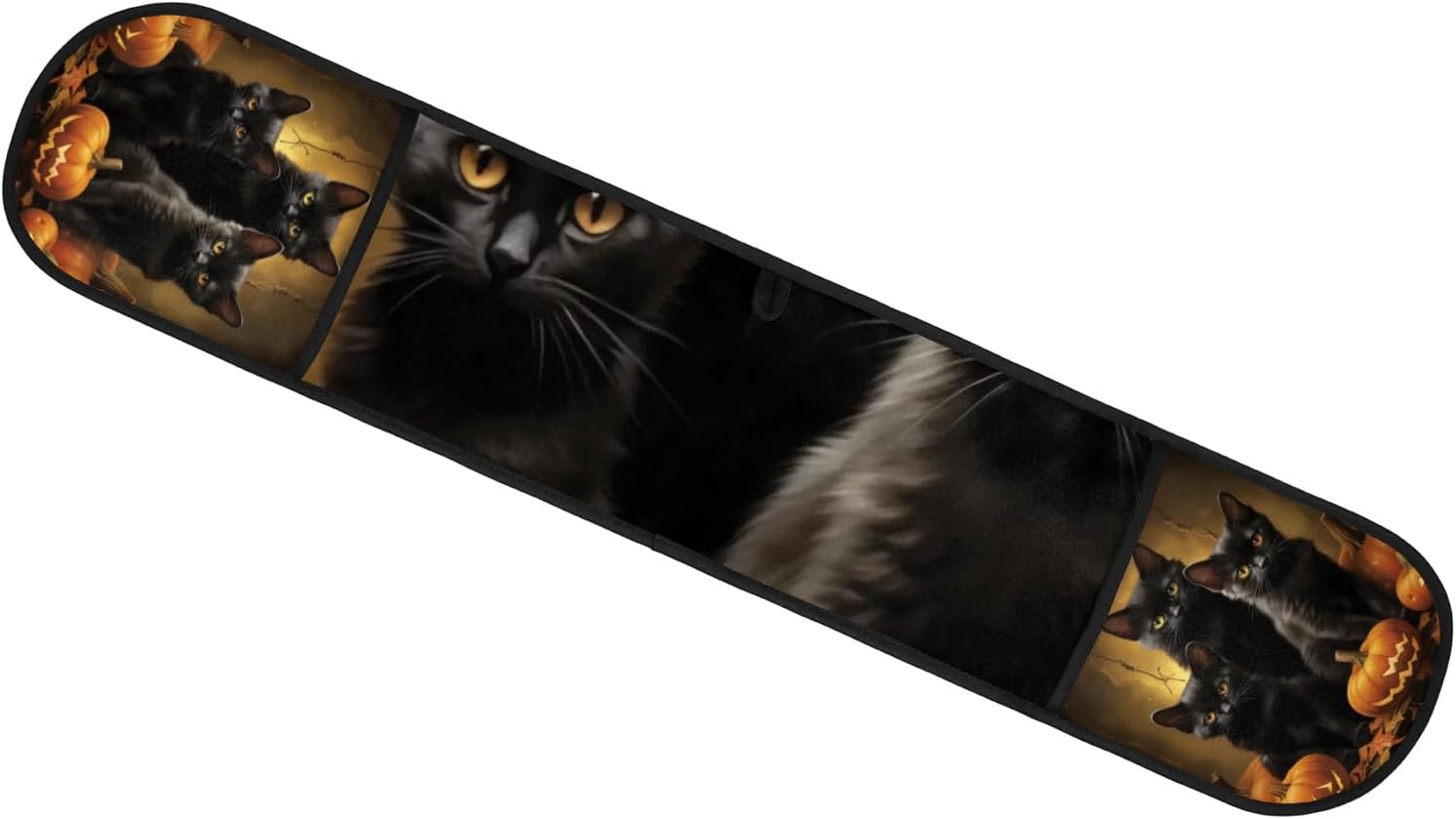 Gublec Halloween Cats Pumpkins Double Oven Mitt