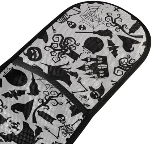 Black Halloween Double Oven Mitts with Pumps