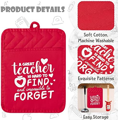 R HORSE Teacher Appreciation Gift Pot Holder Set with Silicone Spatula