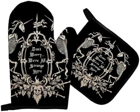 Spooky Halloween Oven Mitts and Potholders Sets
