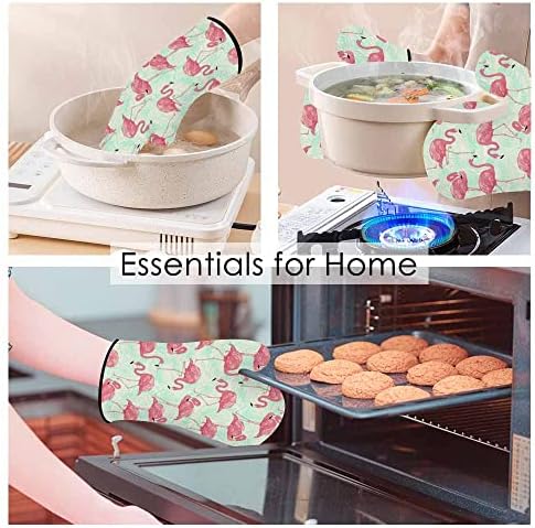 Tropical Heat Resistant Oven Mitt Set