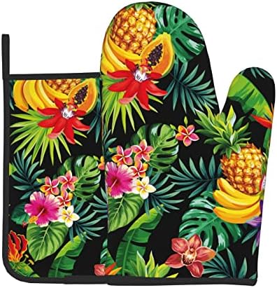 Aoojanu Tropical Fruit Oven Mitts Pot Holders 2 Set