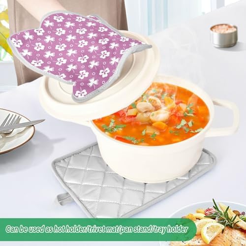 Clver Leaves 2-Piece Heat-Resistant POTHOLDER Set for Kitchen Use