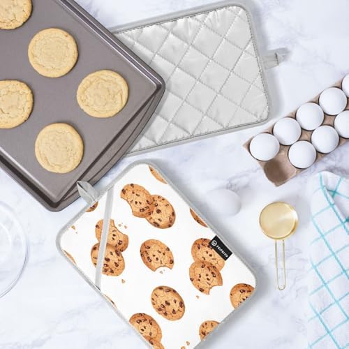 Kcldeci Cookie Pattern 2Pack Pot Holder Set - Durable Heat-Resistant Kitchen Pots Pans