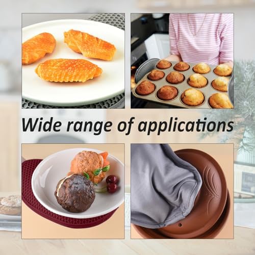 Huakaile Silicone Potholders Set of 2 Anti-Slip 98 x 75 Inch Black