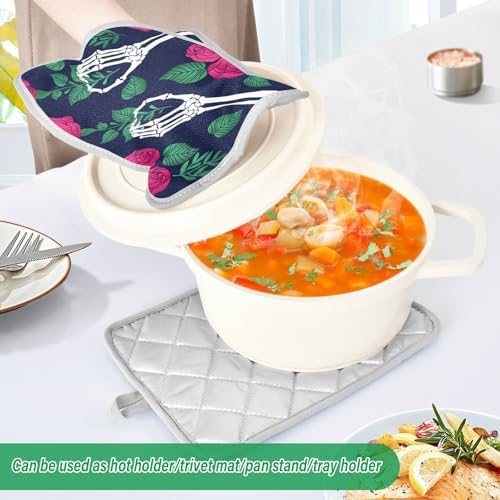 Halloween Skull Pot Holder Set