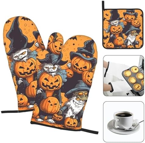 Pecan Family Oven Mitt Set for Heating Cooking and Baking