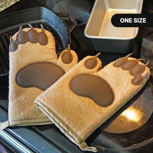 Fairly Odd Novelties Bear Oven Mitts - Pawsitively Perfect for Baking