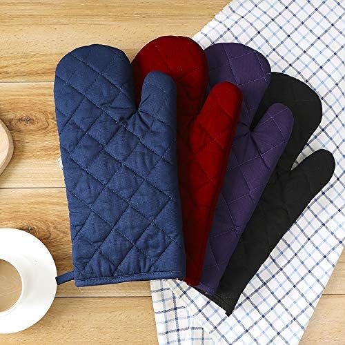Anyi Oven Mitts Heat-Resistant Heat Protection for Kitchen Grilling Baking