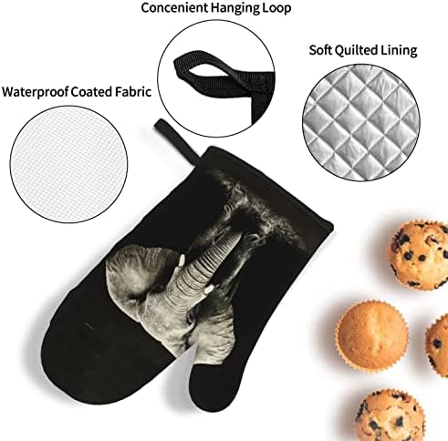 Oven Mitts Pot Holders Set Heat Resistant 4-Piece