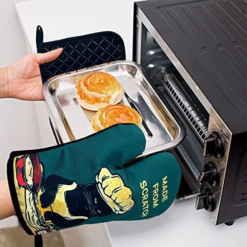 Two-Piece Oven Mitt Set for Cooking