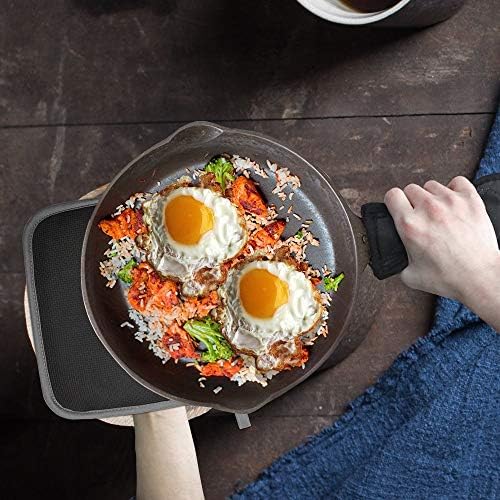 2x Gray Pot Holders Heat Resistant Oven Mitts for Kitchen Use