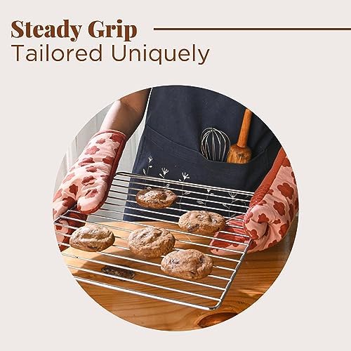 Folkulture Heat-Resistant Silicone Oven Mitred Pair 12 x 55