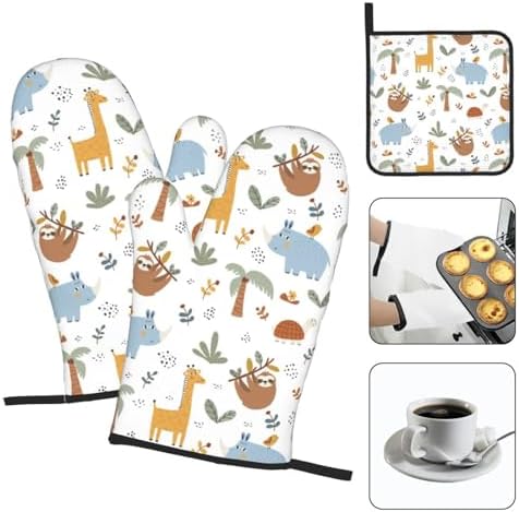 Safe Kitchen Gloves Set for Oven BBQ Use