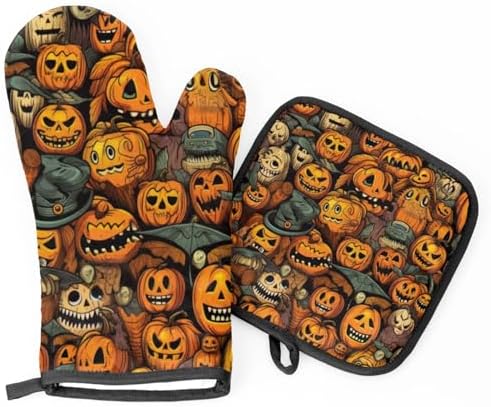 Halloween Treat Aglebo Oven Mitts Pot Holders Set of 2
