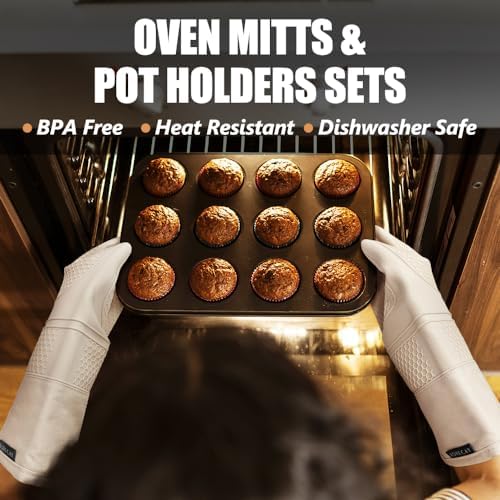 Heat-Resistant Silicone Oven Mitts