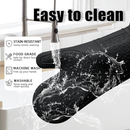 SMRCAD Silicone Oven Mitts with 5 Spatulas Set