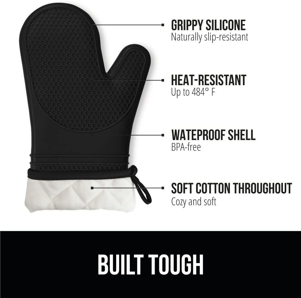 Heat-Resistant Silicone Oven Mitt Set