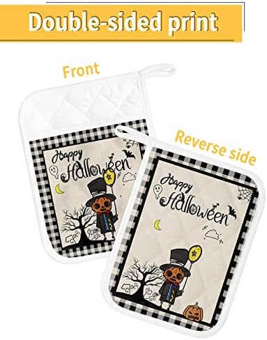 Halloween Ghost Potholders Set of 5 with Pocket