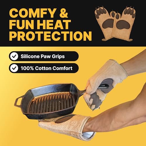 Fairly Odd Novelties Bear Oven Mitts - Pawsitively Perfect for Baking
