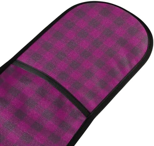 Violet Buffalo Plaid Halloween Oven Mitts