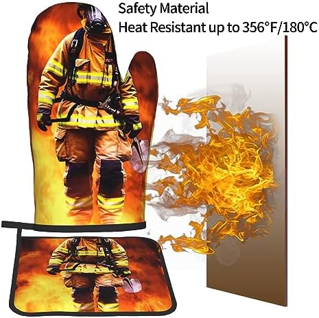 Oven Mitts Pot Holders Set Heat-Resistant for Kitchen Use