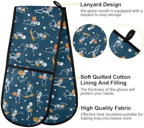 Continenet Cooking Heat-Resistant Oven Mitt for Halloween Kitchen Use