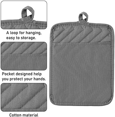 GROBRO7 6-Piece Oven Mitts and Pot Holders Set