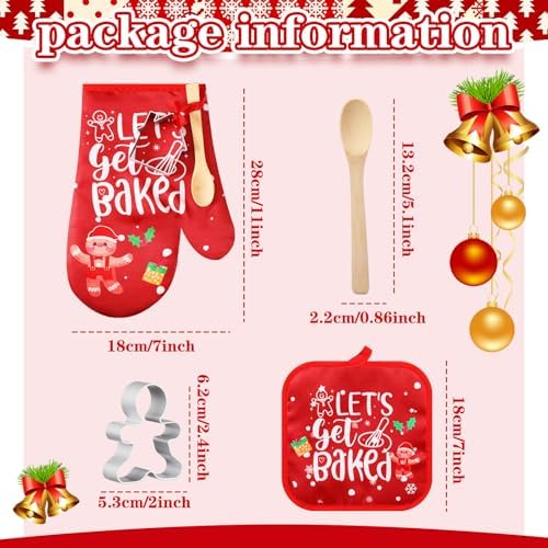 48 Piece Christmas Oven Mitt Set for Baking Lovers