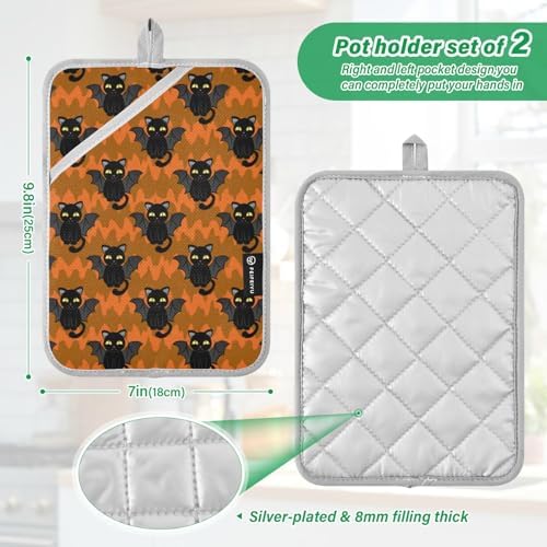 Pumpkin Batcheloring Pot Holder Set