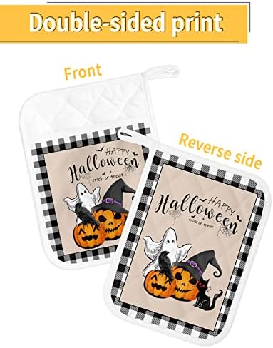 HilariousM Halloween Pumpkins Ghosts 5PCS Pot Holders