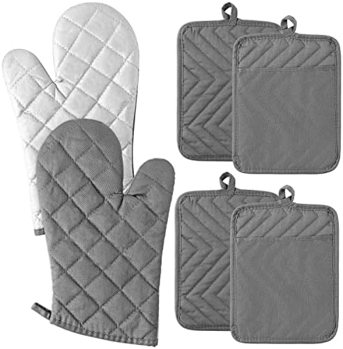 GROBRO7 6-Piece Oven Mitts and Pot Holders Set