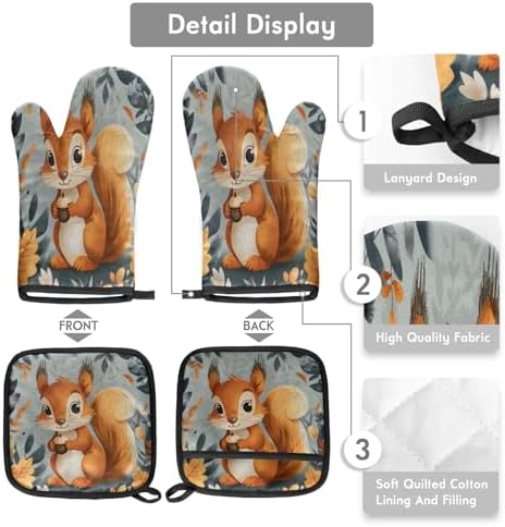 Sleek Oven Mitt Set