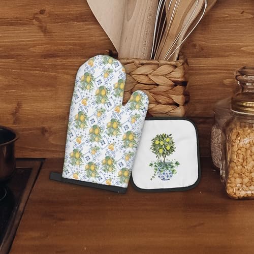 Chinoiserie Oven Mitts Set