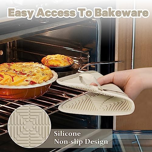 PIQUEBAR Heat-Resistant Silicone Potholders Set of 2