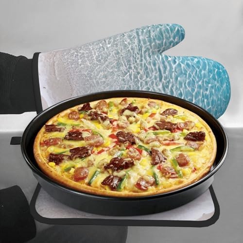 Clear Sea Water Oven Mitt Pot Holder Set