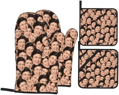 Personalized Oven Mitts with Your Face for Cooking Gifts