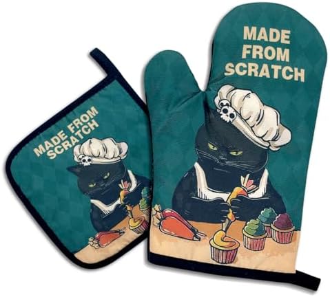 Made from Scratch Purr-ectfully Spicy Cat Oven Mitts
