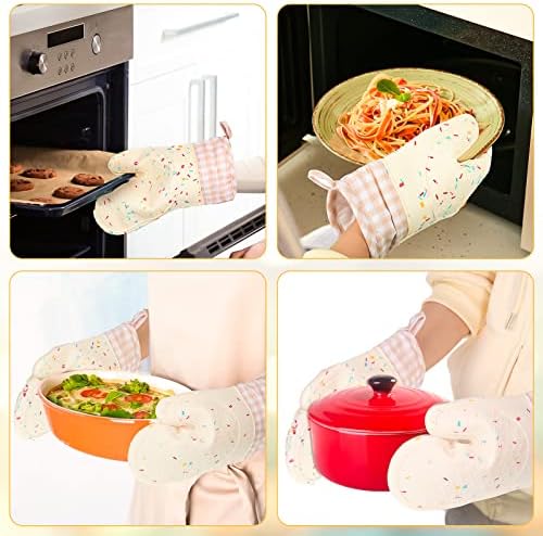 2-Piece Silicone Oven Mitts Waterproof Heat Resistant 500