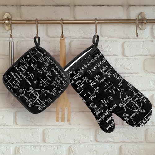 Knowledge Interesting Design Pot Holder Oven Mitt Set for Kitchen