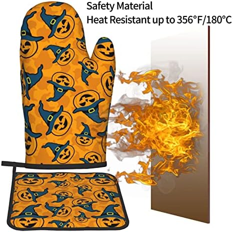 Halloween Heat-Resistant pumpkin Pot Holders Oven Mitts