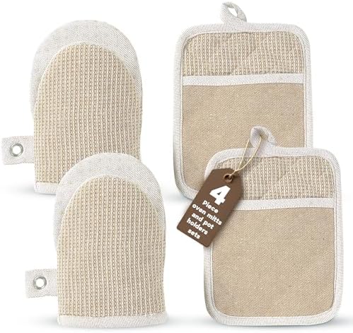 Casa Platino Mini Oven Mitts Silicone Pot Holders Set - Heat-Resistant KitchenEssentials