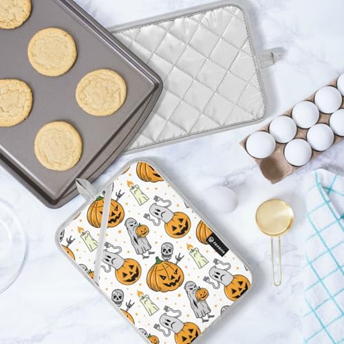 Halloween Spooky pumpkin pot holder set for cooking