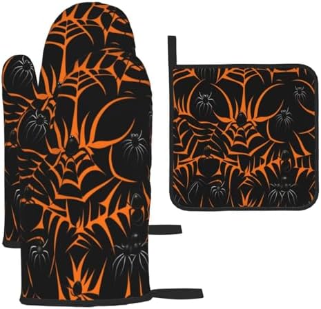 Halloween Spider Web Oven Mitts