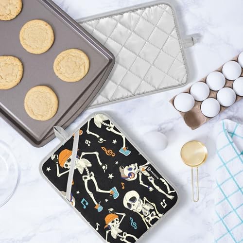 OURVII Halloween Potholders with Pockets 2 Pack