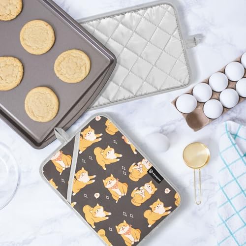 Double the Love Kawaii Shiba Inu Potholder Set to Protect Your Kitchen