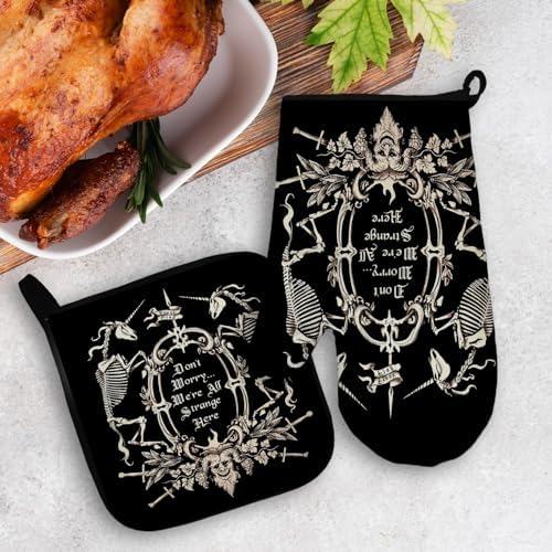 Spooky Halloween Oven Mitts and Potholders Sets