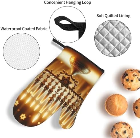 HEAT-RESISTANT OVEN MITS for Cooking and Baking